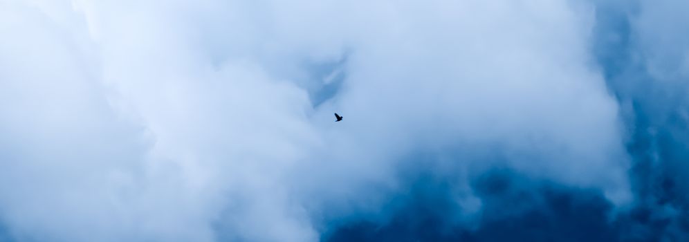 Dreamy blue sky and clouds, spiritual and nature backgrounds