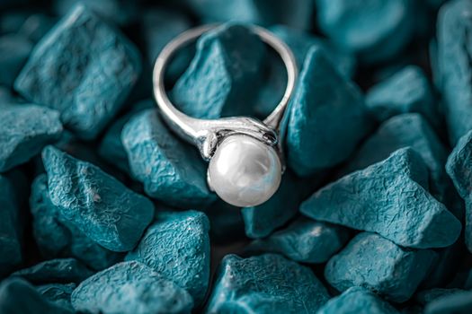 Pearl ring closeup, jewelry and accessory brands