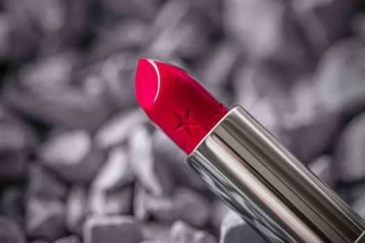 Red lipstick closeup, luxury make-up and beauty cosmetics