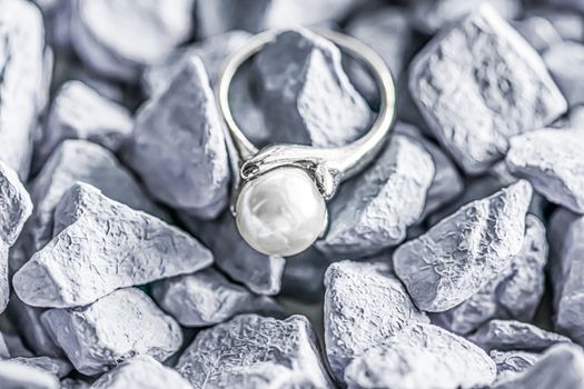 Pearl ring closeup, jewelry and accessory brands