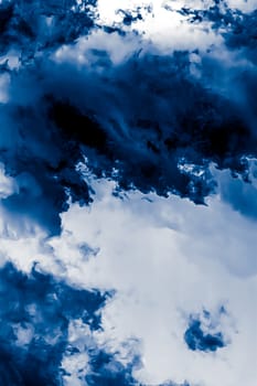 Minimalistic blue cloudy background as abstract backdrop, minimal design and artistic splashes