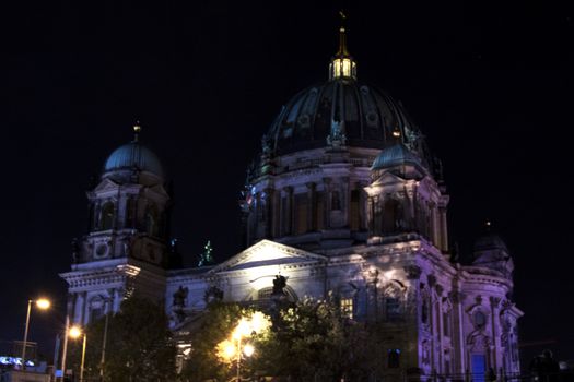 BERLIN, GERMANY - OCTOBER 12, 2017: Berlin Cathedral is the common name for the Evangelical Supreme Parish and Collegiate Church in Berlin, Germany. It is located on Museum Island in the Mitte borough.