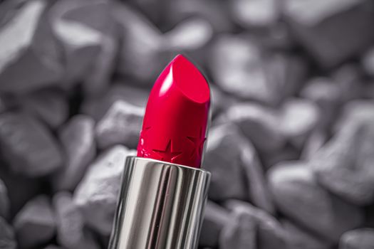 Red lipstick closeup, luxury make-up and beauty cosmetics