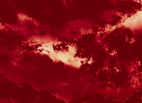 Hot fire flames or red clouds for minimalistic background design