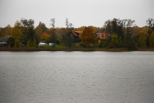 Old village wooden house in Trakai, Lithuania.Trakai is a town in southeastern Lithuania, west of Vilnius, the capital. Part of the Trakai Historical National Park.