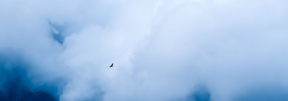 Dreamy blue sky and clouds, spiritual and nature backgrounds