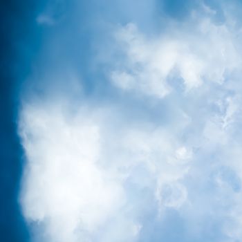 Dreamy blue sky and clouds, spiritual and nature backgrounds