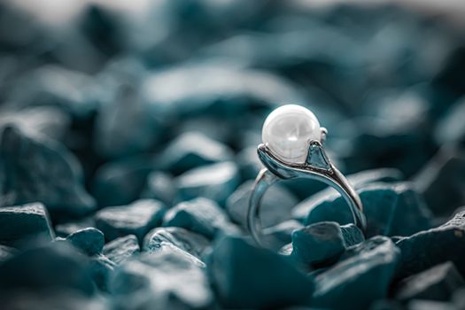 Pearl ring closeup, jewelry and accessory brands