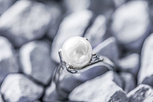 Pearl ring closeup, jewelry and accessory brands