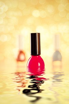 Nail polish bottles for manicure and pedicure, beauty and cosmetic products