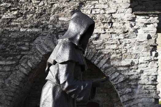 The 3 monks of the Danish Garden, Sculpture and statue in Tallinn. Danish King's Garden is just next to Toompea, on the slope facing St. Nicholas Church.