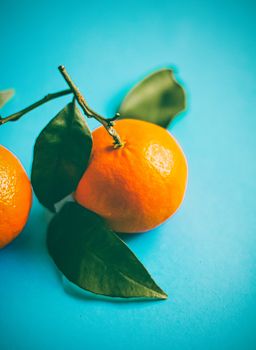 Citrus, raw and vegan concept - Fresh natural juicy tangerines, clementine fruit dessert for healthy nutrition diet, organic garden food, mandarin orange in vintage style for agriculture brand design