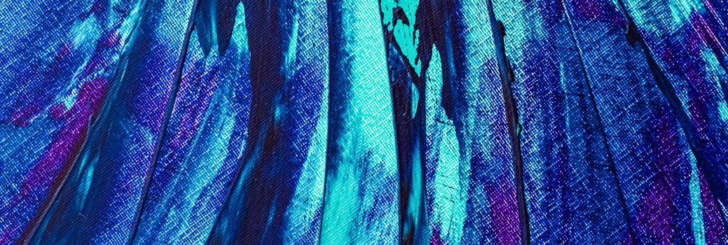 Mix of blue, turquoise and purple abstract background, painting and arts