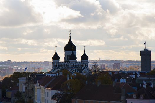 City view and city scape of Building roofs, architecture and history landmarks, must visit place.