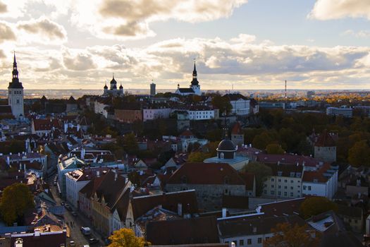 City view and city scape of Building roofs, architecture and history landmarks, must visit place.