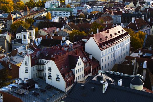 City view and city scape of Building roofs, architecture and history landmarks, must visit place.