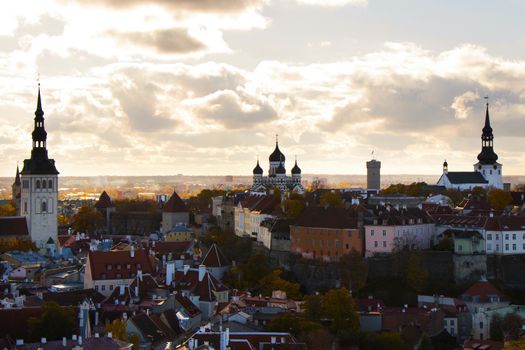 City view and city scape of Building roofs, architecture and history landmarks, must visit place.