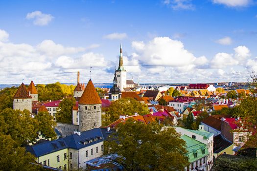 City view and city scape of Building roofs, architecture and history landmarks, must visit place.