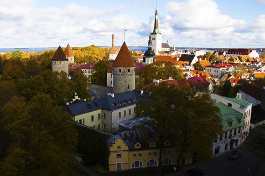 City view and city scape of Building roofs, architecture and history landmarks, must visit place.