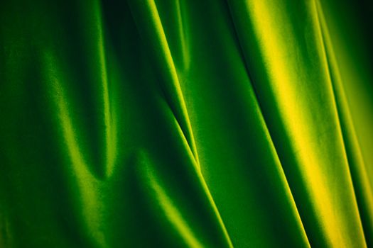 Decoration, branding and surface concept - Abstract green fabric background, velvet textile material for blinds or curtains, fashion texture and home decor backdrop for luxury interior design brand