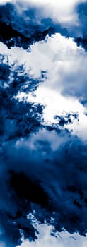 Minimalistic blue cloudy background as abstract backdrop, minimal design and artistic splashes