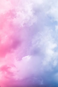 Fantasy blue sky and clouds, spiritual and nature backgrounds