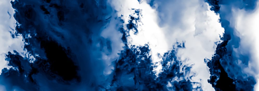 Minimalistic blue cloudy background as abstract backdrop, minimal design and artistic splashes