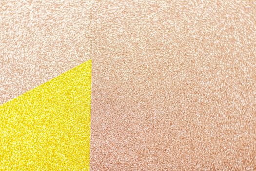 Blush pink and yellow shiny glitter paper background, abstract and holiday backdrops