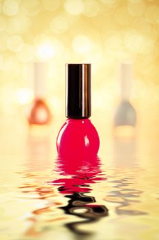 Nail polish bottles for manicure and pedicure, beauty and cosmetic products