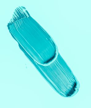 Mint brush stroke or makeup smudge closeup, beauty cosmetics and lipstick textures