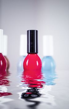 Nail polish bottles for manicure and pedicure, beauty and cosmetic products