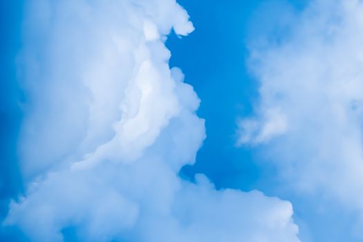 Dreamy blue sky and clouds, spiritual and nature backgrounds