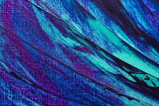 Mix of blue, turquoise and purple abstract background, painting and arts