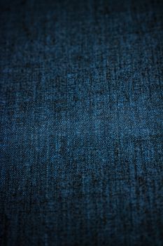 Textile material, natural surface and vintage decor texture concept - Decorative linen blue jeans fabric textured background for interior, furniture design and fashion label backdrop