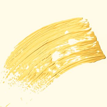 Golden brush stroke or makeup smudge closeup, beauty cosmetics and lipstick textures