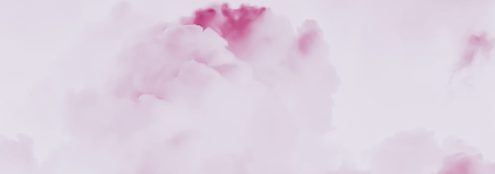 Minimalistic pink cloudy background as abstract backdrop, minimal design and artistic splashes