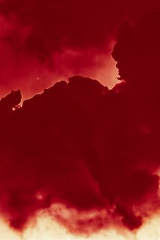 Hot fire flames or red clouds for minimalistic background design