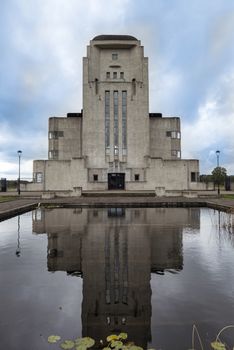 Kootwijk,Holland,18-okt-2020:The building Radio Kootwijk,The transmitters played an important role in the 20th century as a communication facility between the Netherlands and its colony