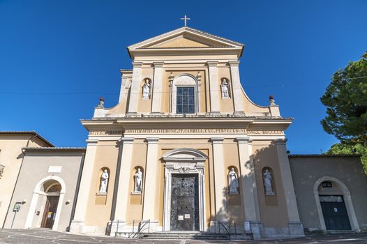 terni,italy october 22 2020:San Valentino church and its architectural details