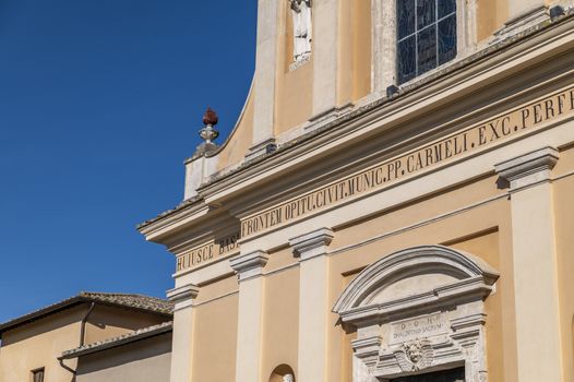 terni,italy october 22 2020:San Valentino church and its architectural details