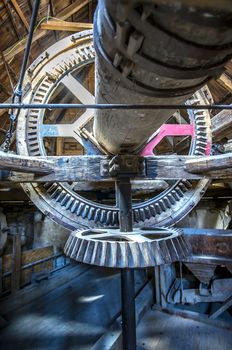 traditional vintage holland windmill machine mechanism