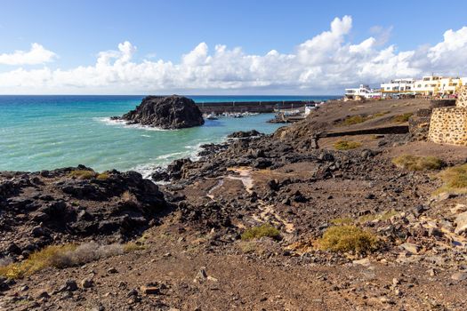 View at the coastline of El Cotillo on canary island Fuerteventura, Spain