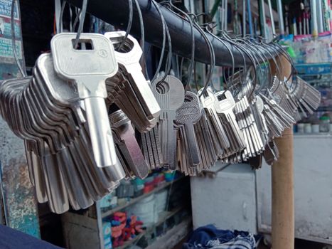 steel made key stock with ring on shop for sell