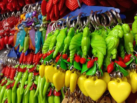 green and yellow colored key ring stock on shop for sell