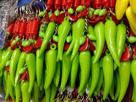 green and red colored key ring stock on shop for sell