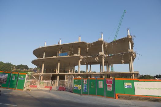 SHEFFIELD, UNITED KINGDOM, 17th September, 2020: Whitham road looking north west towards site entrance of demolition of university social sciences hub