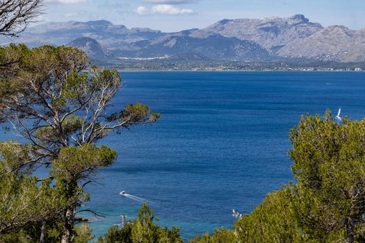 Scenic view from the peninsula La Victoria, Mallorca 