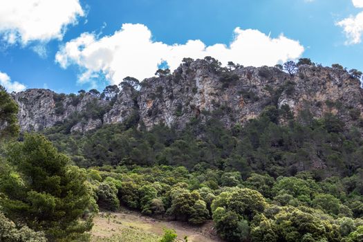 Scenic view at landscape from Coll de Soller,  Mallorca