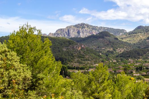 Scenic view at landscape from Coll de Soller,  Mallorca