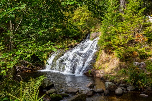 View at nice waterfall nearby Menzenschwand, Black Forest, Germany